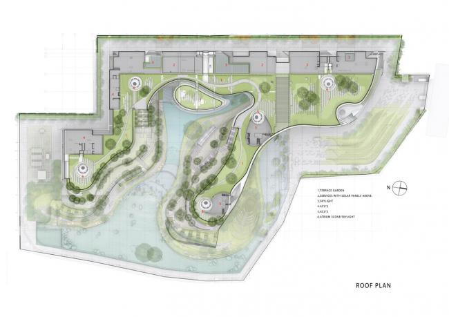 BIM建筑|仿若身处绿色稻田办公，科技彰显天然气力的泰坦办公中间