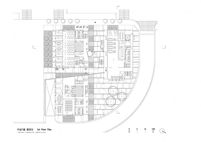 BIM建筑|运动丰盛多样的片子小城：韩国明影片公司坡州年夜楼 / 履露斋