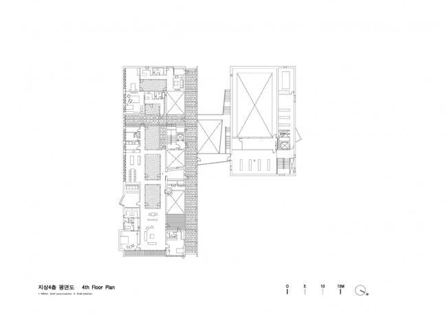 BIM建筑|运动丰盛多样的片子小城：韩国明影片公司坡州年夜楼 / 履露斋