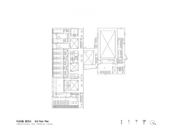 BIM建筑|运动丰盛多样的片子小城：韩国明影片公司坡州年夜楼 / 履露斋