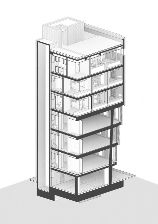 BIM建筑|用红砖砌造的宏大漏斗：3/1室第