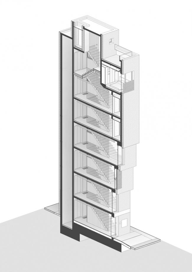 BIM建筑|用红砖砌造的宏大漏斗：3/1室第
