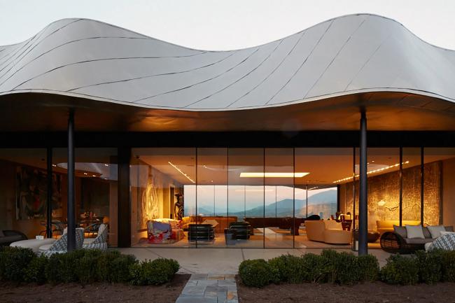 BIM建筑|升沉不定的屋顶隐喻山脉的绵延不停，智利维基酒店