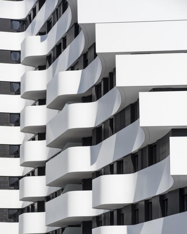 BIM建筑|自由曲线修建的白色雕塑：湖畔天台公寓