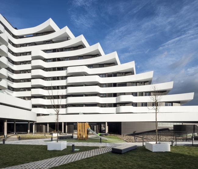 BIM建筑|自由曲线修建的白色雕塑：湖畔天台公寓