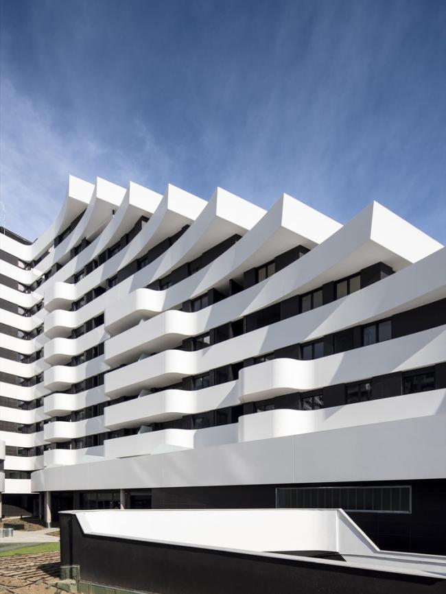 BIM建筑|自由曲线修建的白色雕塑：湖畔天台公寓