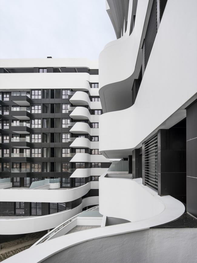 BIM建筑|自由曲线修建的白色雕塑：湖畔天台公寓