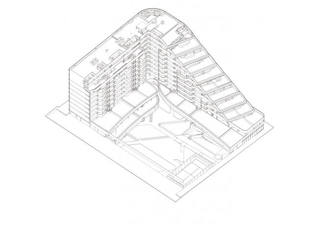 BIM建筑|自由曲线修建的白色雕塑：湖畔天台公寓