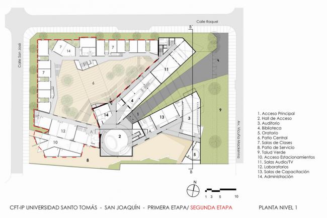 BIM建筑|回环波折的坡道交织纵横于幻化多姿的空间 / Santo Tomas学院中间