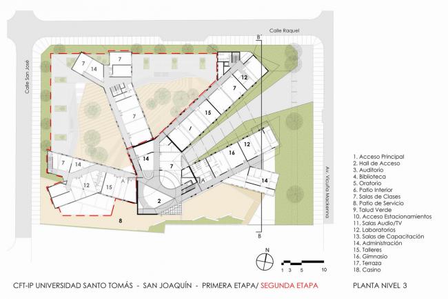 BIM建筑|回环波折的坡道交织纵横于幻化多姿的空间 / Santo Tomas学院中间