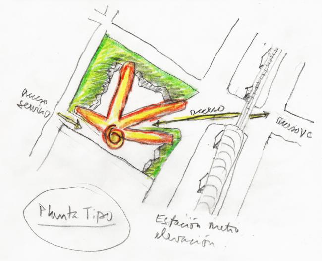 BIM建筑|回环波折的坡道交织纵横于幻化多姿的空间 / Santo Tomas学院中间