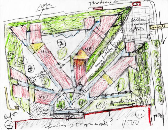 BIM建筑|回环波折的坡道交织纵横于幻化多姿的空间 / Santo Tomas学院中间
