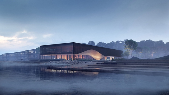 BIM|3XN设计丹麦海岸的波浪形气候中心