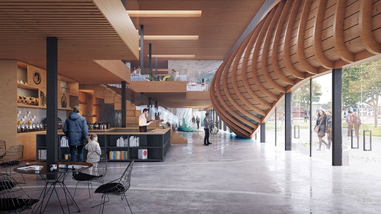 BIM|3XN设计丹麦海岸的波浪形气候中心