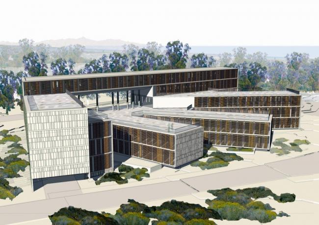 BIM建筑|多层级的体块嵌套，长方体量新的打开方法：市政办公中间年夜楼