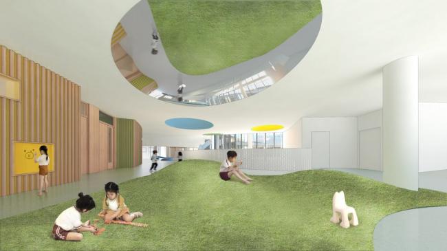 BIM建筑|OPEN 颁布上海青浦温和双语黉舍施工图，为分歧年纪孩子设计“聚落校园”