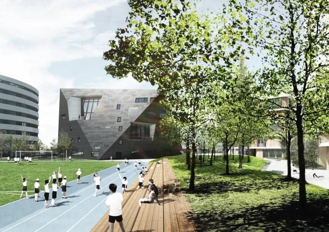 BIM建筑|OPEN 颁布上海青浦温和双语黉舍施工图，为分歧年纪孩子设计“聚落校园”