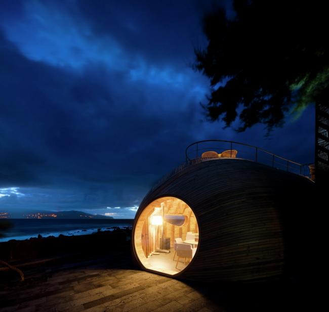 BIM建筑|海岛餐厅酒店——岩石，酒桶和鲸鱼拟态的想象力融会之作