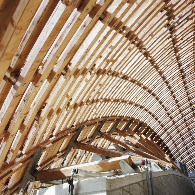 BIM建筑|一颗嵌进年夜地的琉璃鹅卵石——比利时品牌木材产业基地