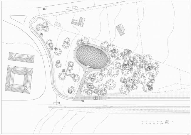 BIM建筑|一颗嵌进年夜地的琉璃鹅卵石——比利时品牌木材产业基地