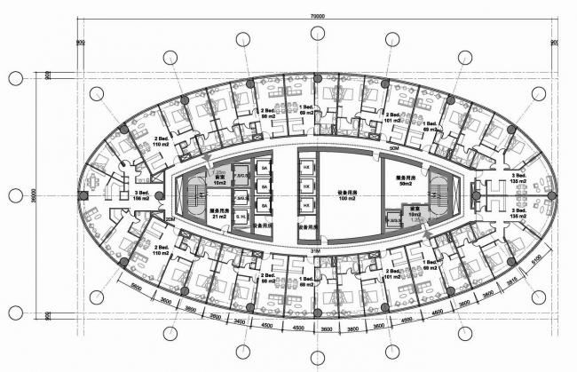 BIM建筑|弧形围绕错动的体量——云景彭城，徐州苏宁广场 / CCDI悉地国际