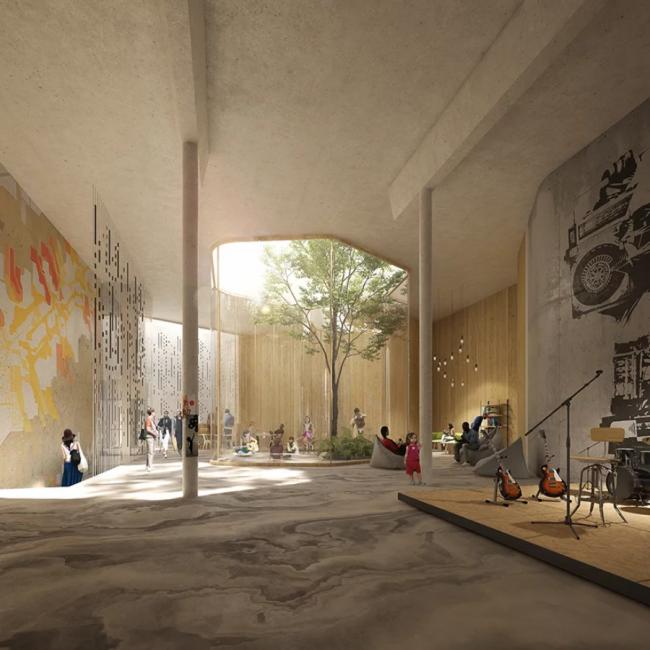 BIM建筑|墙面能吹奏乐曲的风琴式综合音乐中间