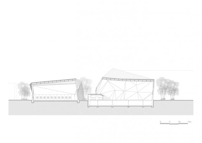 BIM建筑|绿草蓝天中的一抹金：La Fontaine体育中间