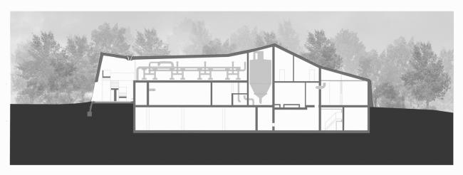 BIM建筑|仿佛一块盘卧在树林中年夜石：瑞士穆滕茨污水处置厂