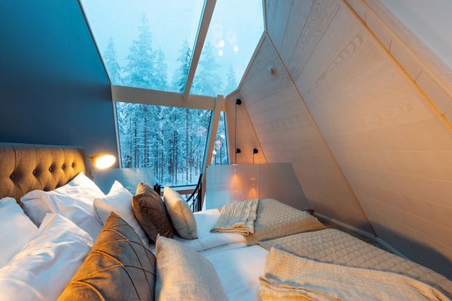 BIM建筑|纵享皑皑白雪与极光星空：芬兰度假板屋酒店