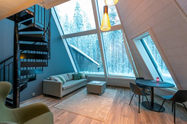 BIM建筑|纵享皑皑白雪与极光星空：芬兰度假板屋酒店