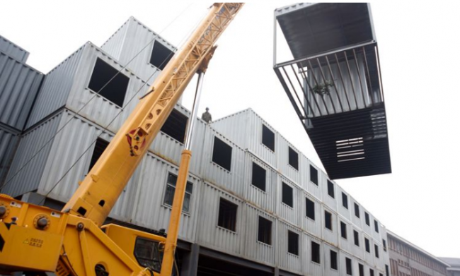 装配式|铜陵搭建首栋集装箱装配式建筑