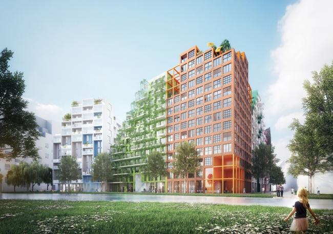 BIM建筑|阿姆斯特丹具有将来主义颜色的室第区