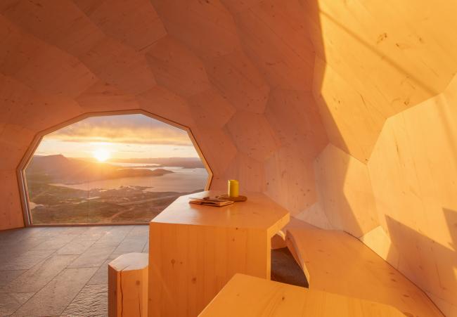 BIM建筑|徒步旅人的明灯，北极光之下的岩石小屋/SPINN Arkitekter