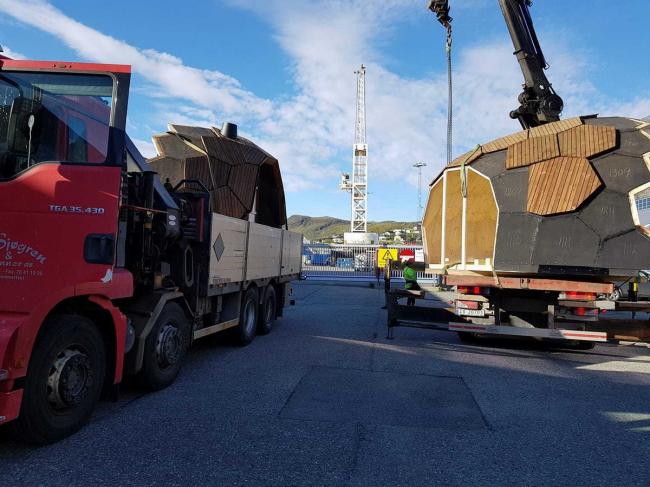 BIM建筑|徒步旅人的明灯，北极光之下的岩石小屋/SPINN Arkitekter