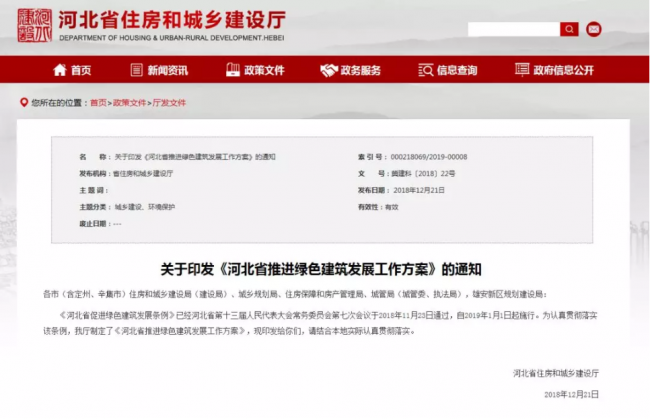 装配式|河北省明确目标：2019年绿色建筑占新建建筑比例要达50%以上！