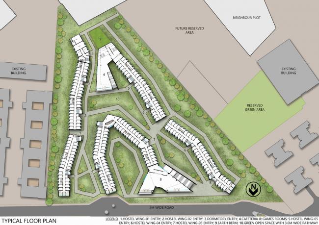 BIM建筑|多样且多彩，每扇窗户都有各自性情的学生公寓年夜楼 /Sanjay Puri建筑事务所