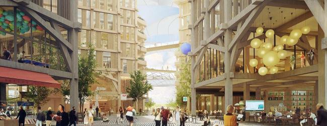 BIM建筑|snøhetta结合heatherwick事务地点多伦多打造全木制的“船埠之滨”社区