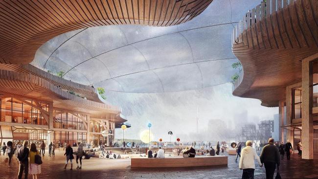 BIM建筑|snøhetta结合heatherwick事务地点多伦多打造全木制的“船埠之滨”社区