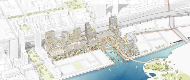 BIM建筑|snøhetta结合heatherwick事务地点多伦多打造全木制的“船埠之滨”社区