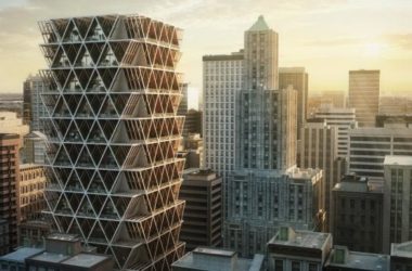 BIM建筑|重返男耕女织的田园生涯：用三角形木模块搭建的垂直农场-BIM建筑网