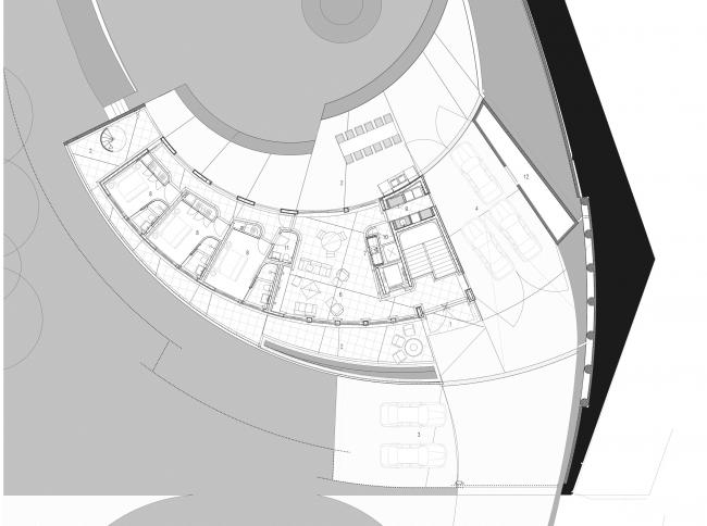 BIM建筑|仿佛一块远眺年夜海的侏罗纪珊瑚石：潮汐弧线室第