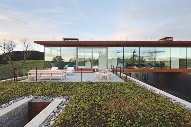 BIM建筑|绵延草色间的玻璃盒子与石头盒子