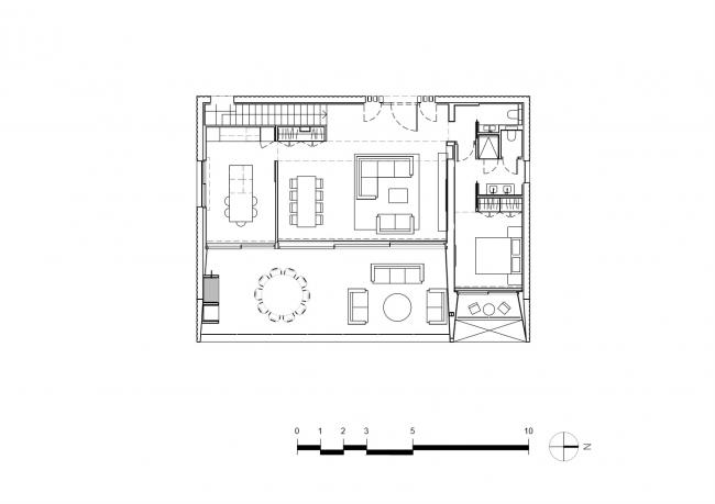 BIM建筑|面向海边睁开的年夜跨度不雅景台，极简天然的构架式室第