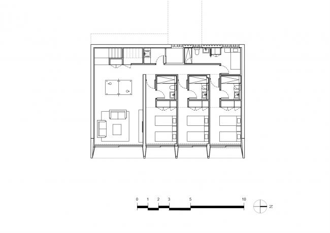 BIM建筑|面向海边睁开的年夜跨度不雅景台，极简天然的构架式室第