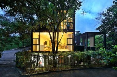 BIM建筑|东莞橙果传媒集装箱办公室 l 间外建筑工作室，冯国安-BIM建筑网