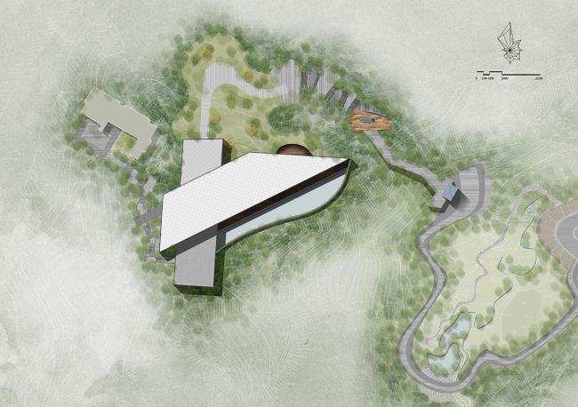 BIM建筑|山崖之巅,格构空间-重庆御临府艺术中间 / 成执设计