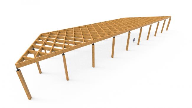 BIM建筑|山崖之巅,格构空间-重庆御临府艺术中间 / 成执设计