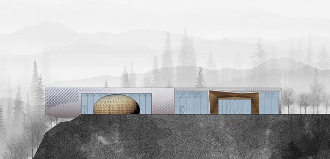 BIM建筑|山崖之巅,格构空间-重庆御临府艺术中间 / 成执设计