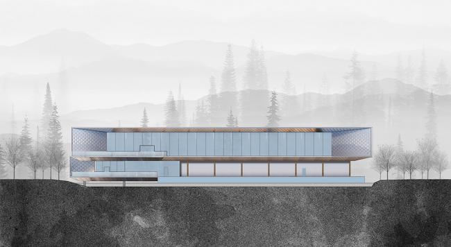 BIM建筑|山崖之巅,格构空间-重庆御临府艺术中间 / 成执设计