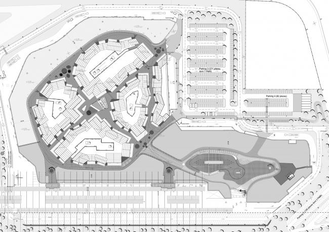 BIM建筑|法国里昂奥特莱斯，白色斗室子组成村落 / Gianni Ranaulo Design